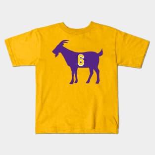 Los Angeles GOAT - number 6 - Purple Kids T-Shirt
